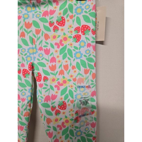 NWT Girls Strawberry Print Leggings Size 2T - Picture 2 of 3